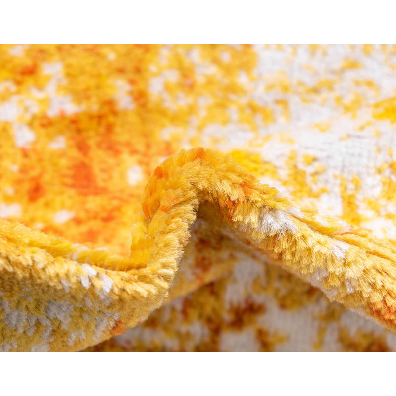 Mistana™ Brandt Performance Yellow/Orange Rug & Reviews Wayfair